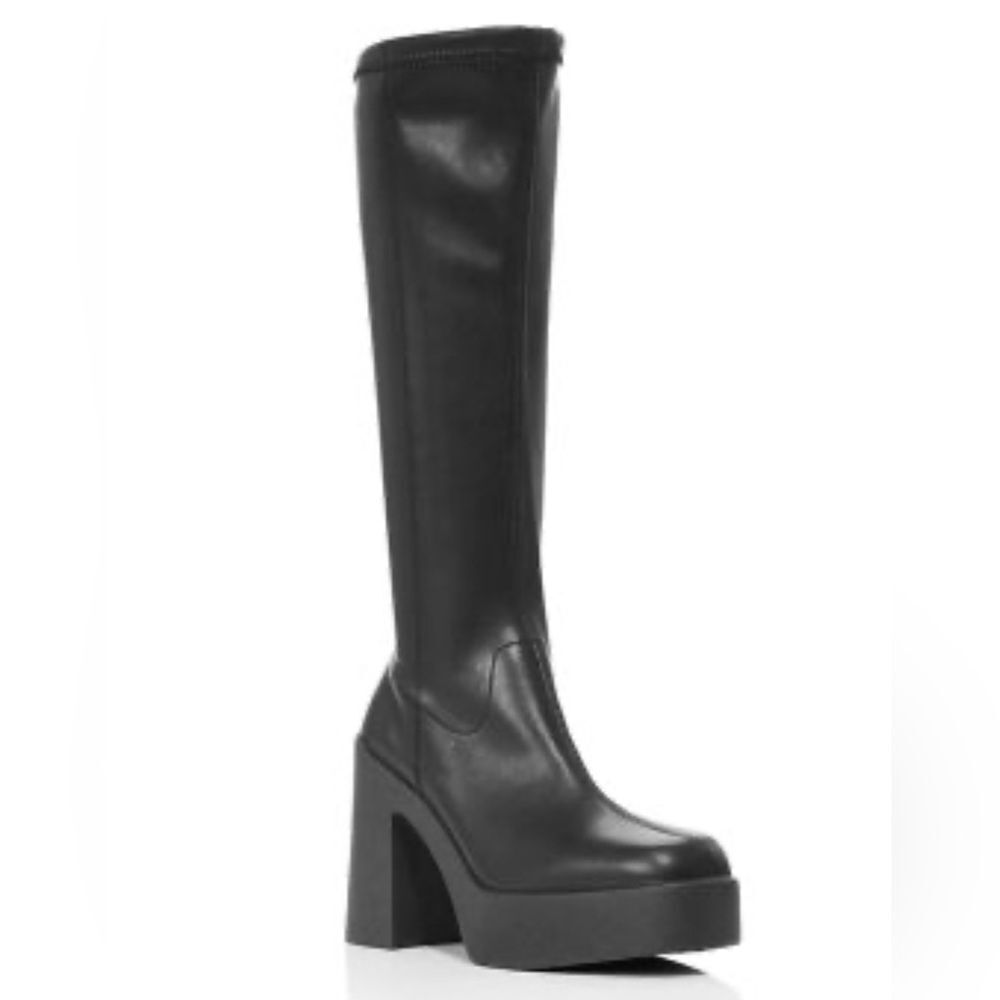 Aqua Black Block  Sock Boots(Size 8)